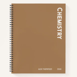 Professional monogram Chemistry subject brown Notebook