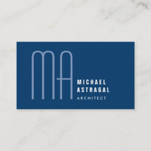 Professional Monogram Custom Colour Business Card