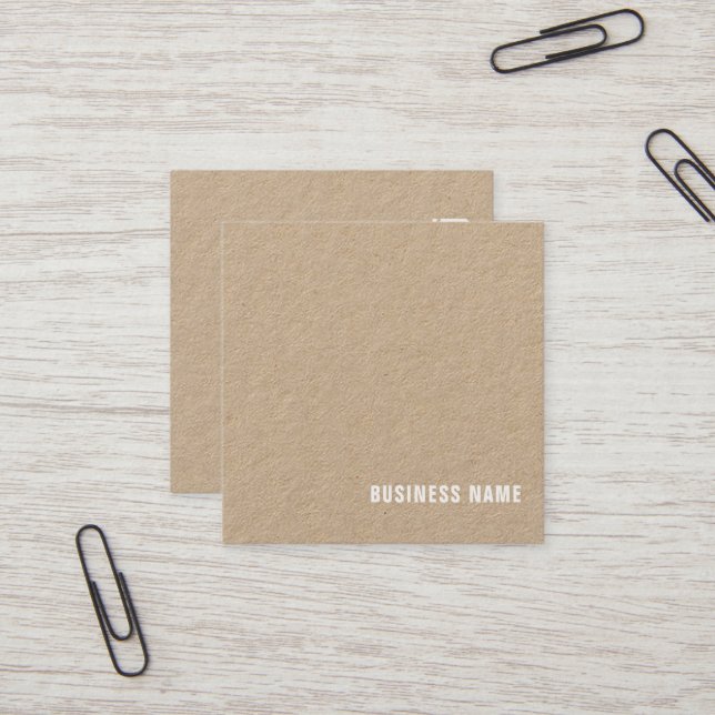 Professional Monogram Design Elegant Plain Luxury Square Business Card (Front/Back In Situ)