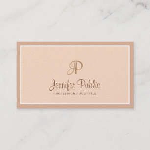 Professional Monogram Elegant Colours Pearl Luxury Business Card