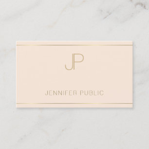 Professional Monogram Elegant Modern Plain Premium Business Card