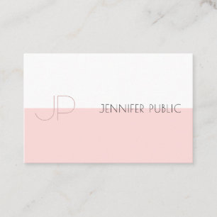 Professional Monogram Elegant Simple Plain Luxury Business Card