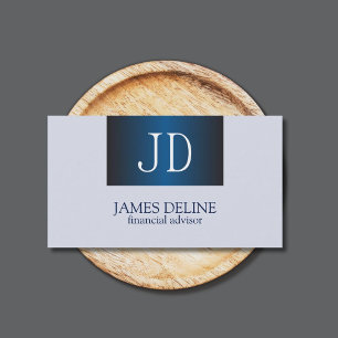 Professional Monogram Financial Business Card