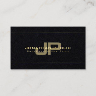 Professional Monogram Glamourous Plain Luxury Business Card