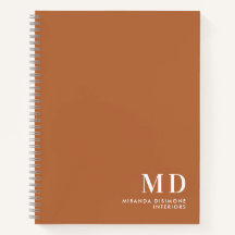 Professional Monogram Initial Burnt Orange
