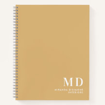 Professional Monogram Initials Beige