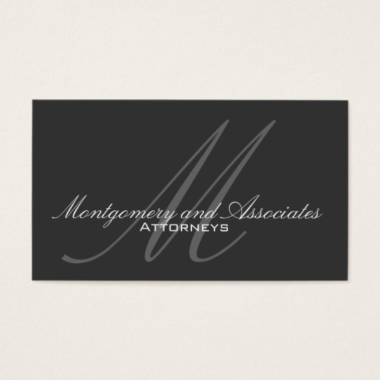 Professional Monogram Lawyer Business Card