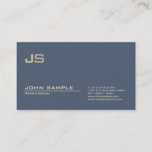 Professional Monogram Premium Pearl Finish Modern Business Card