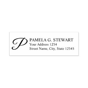 Professional Monogram Return Address Self-inking Stamp