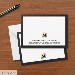 Professional Monogrammed Initial Card