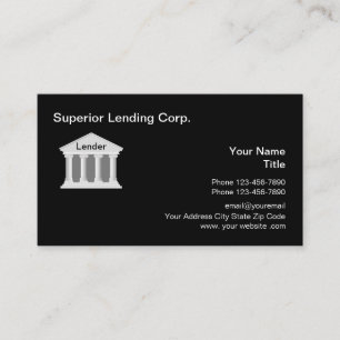 Professional Mortgage Lender Business Card