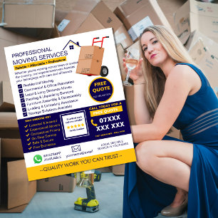 Professional Moving Company Flyer Template Local
