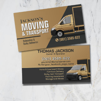 Professional Moving Services - Relocation Business Card