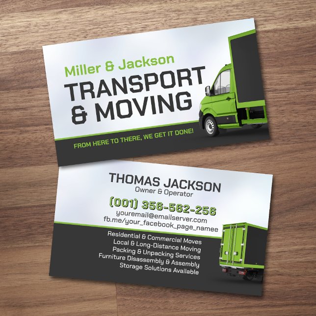 Professional Moving Services - Relocation Business Card (Creator Uploaded)