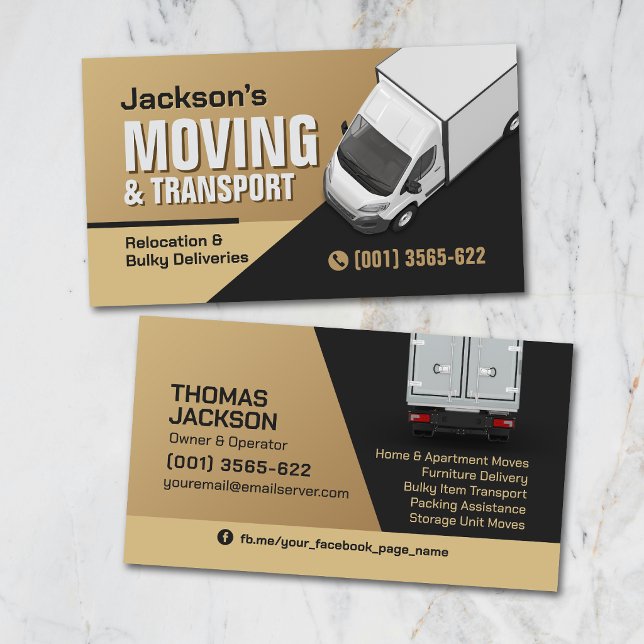 Professional Moving Services - Relocation Business Card (Creator Uploaded)