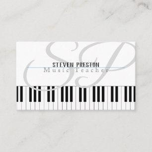 Professional Music Teacher Piano Keys Business Card