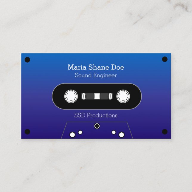 Professional Musician Business Card (Front)