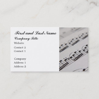 Professional Musician Business Card