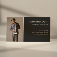 Professional Musician Custom Photo Modern Black