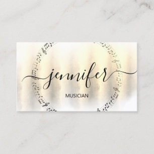 Professional Musician DJ Artistic 3D Gold Business Card
