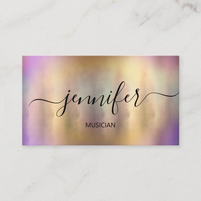 Professional Musician DJ Artistic Painting Business Card (Front)