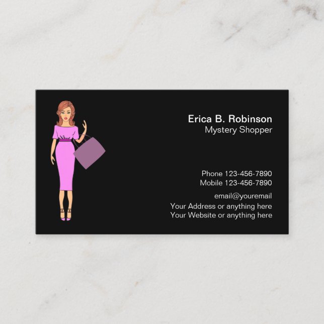 Professional Mystery Shopper Business Card (Front)