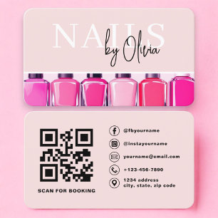 Professional Nail Artist Photo QR Code Business Card