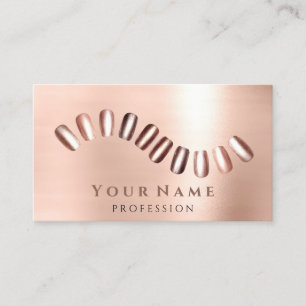 Professional Nails Salon  Manicurist Rose Blush Business Card