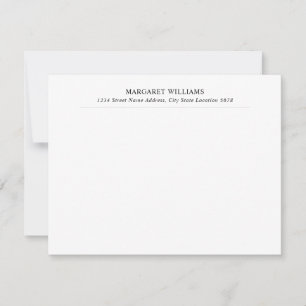 Professional Name Address Note Card