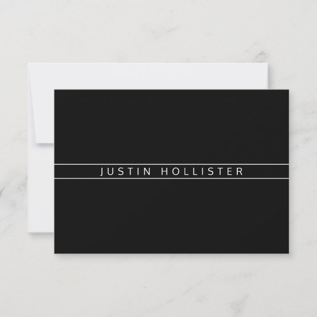 Professional Name | Black with White Text (Front)
