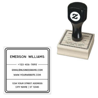 Professional Name & Return Address Personalised Rubber Stamp