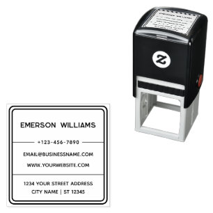 Professional Name & Return Address Personalised Self-inking Stamp