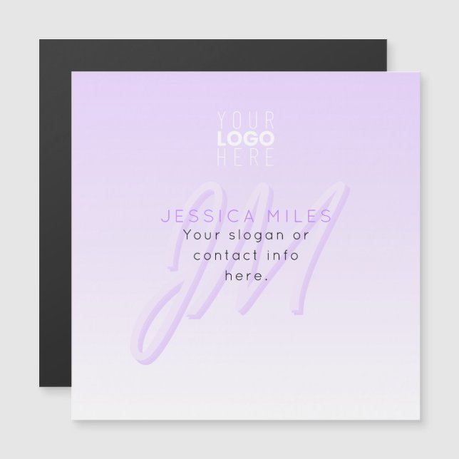 Professional Name & Slogan Template | Light Purple (Front/Back)