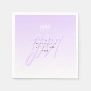 Professional Name & Slogan Template   Light Purple Napkin
