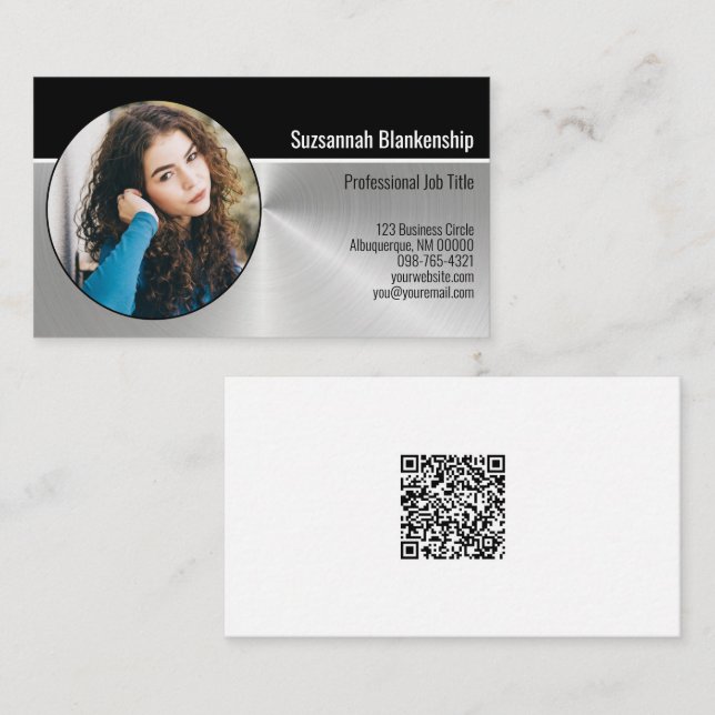 Professional Nanny Service Custom Oval Photo Business Card (Front/Back)