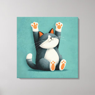 Professional Nap Taker Funny Sleeping Cat Canvas Print