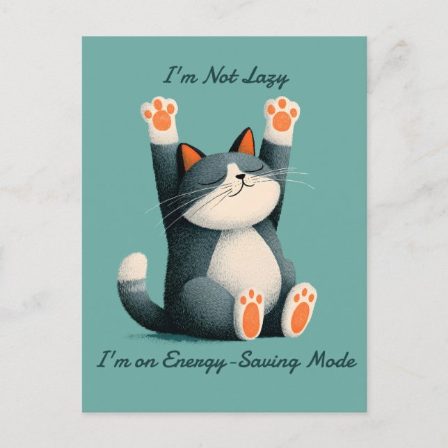 Professional Nap Taker Funny Sleeping Cat Holiday Postcard (Front)