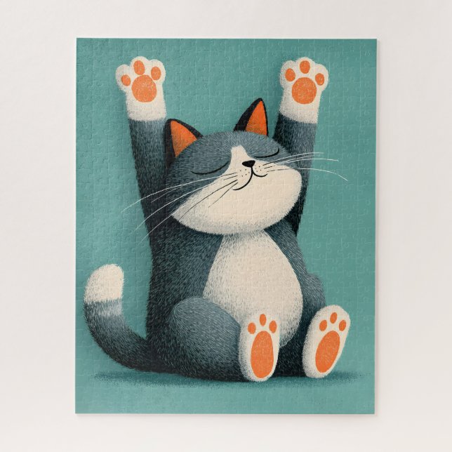 Professional Nap Taker Funny Sleeping Cat Jigsaw Puzzle (Vertical)