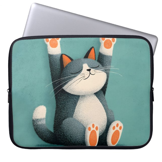 Professional Nap Taker Funny Sleeping Cat Laptop Sleeve (Front)