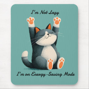 Professional Nap Taker Funny Sleeping Cat Mouse Mat