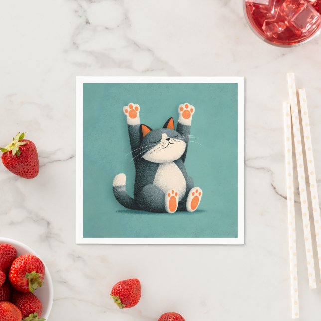 Professional Nap Taker Funny Sleeping Cat Napkin (Insitu)