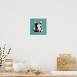 Professional Nap Taker Funny Sleeping Cat Poster