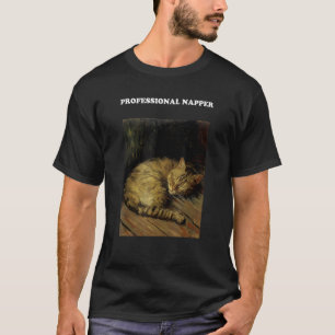Professional Napper Cat Ca for Cat DadMom T-Shirt