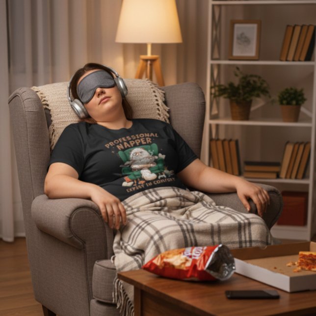 Professional Napper Funny Cat Comfort Expert T-Shirt (Creator Uploaded)