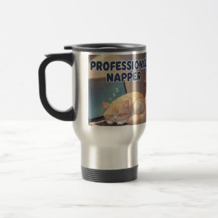 Professional Napper Funny Cat Mug Cosy Lazy Morn