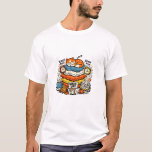 Professional Napper Funny Lazy Cat Retro Vintage T-Shirt