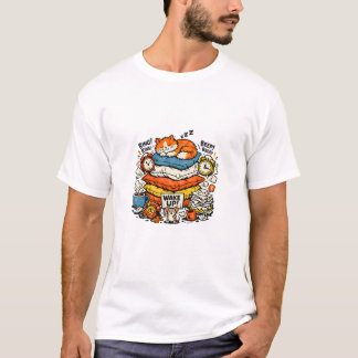 Professional Napper Funny Lazy Cat Retro Vintage T-Shirt