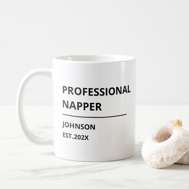 Professional Napper Funny Retirement Coffee Mug (With Donut)