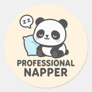 Professional Napper Panda Sticker