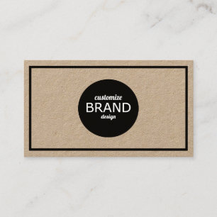 Professional Natural & Black Frame Minimalist Logo Business Card